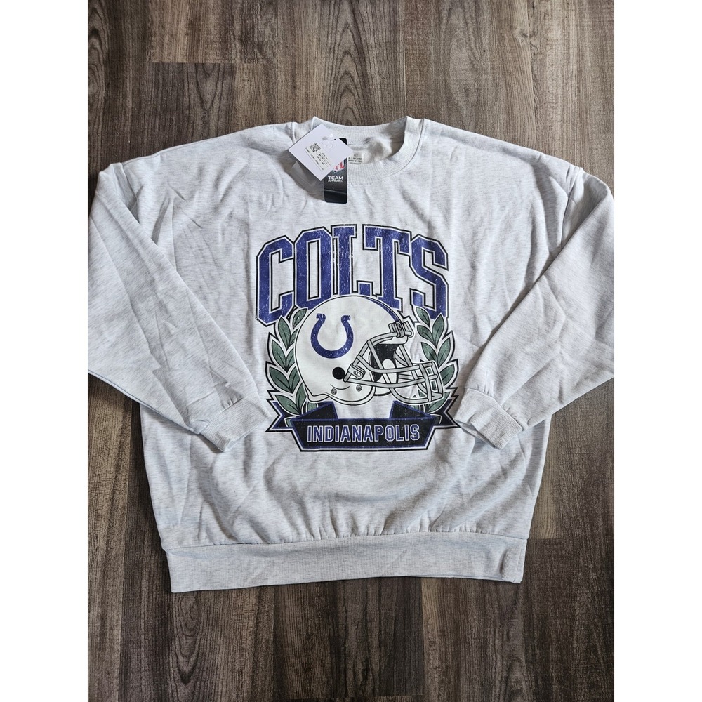 Indianapolis Colts Gameday Couture Sweatshirt Gray Size L